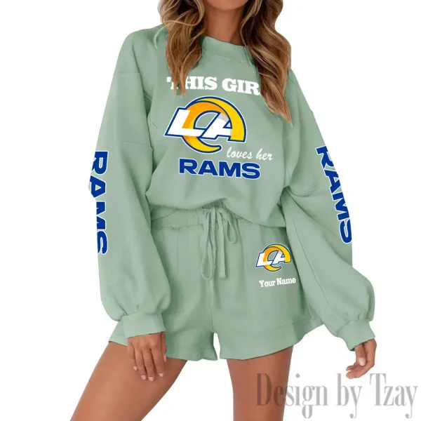 Los Angeles Rams Fashionable Casual Women's Sweatsuit New 2025 SPTW2POSS051 - Image 5