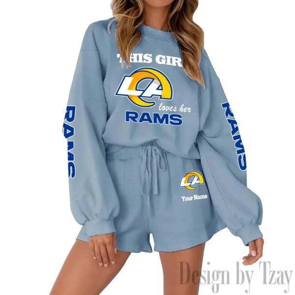 Los Angeles Rams Fashionable Casual Women's Sweatsuit New 2025 SPTW2POSS051 - Image 7