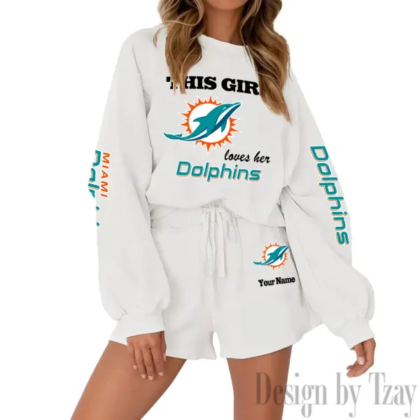 Miami Dolphins Fashionable Casual Women's Sweatsuit New 2025 SPTW2POSS052 - Image 2
