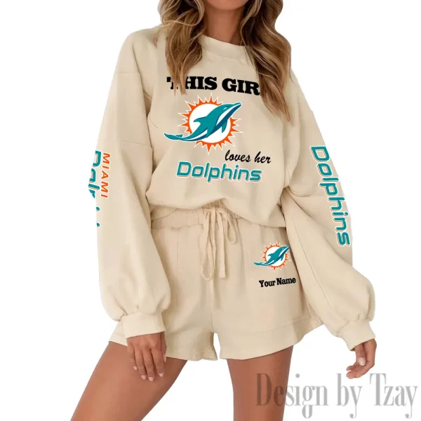 Miami Dolphins Fashionable Casual Women's Sweatsuit New 2025 SPTW2POSS052 - Image 3