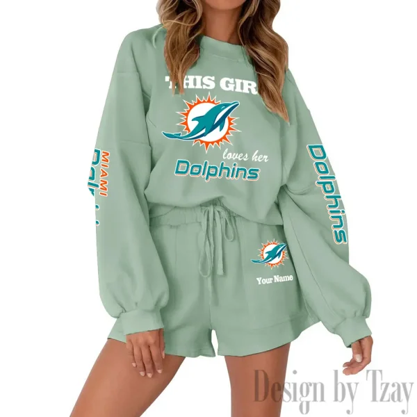 Miami Dolphins Fashionable Casual Women's Sweatsuit New 2025 SPTW2POSS052 - Image 5