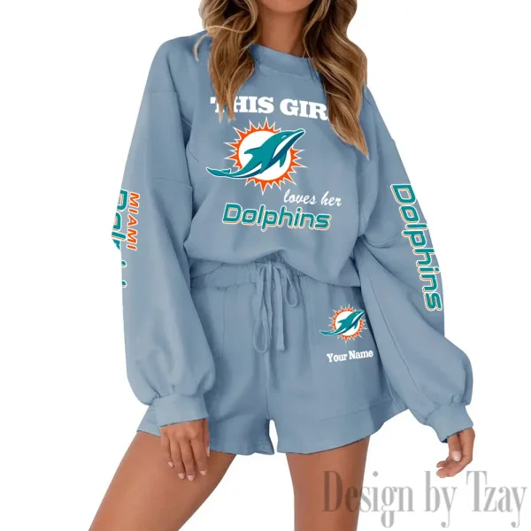 Miami Dolphins Fashionable Casual Women's Sweatsuit New 2025 SPTW2POSS052 - Image 6