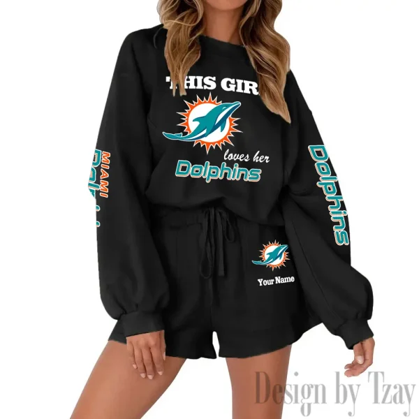 Miami Dolphins Fashionable Casual Women's Sweatsuit New 2025 SPTW2POSS052 - Image 7