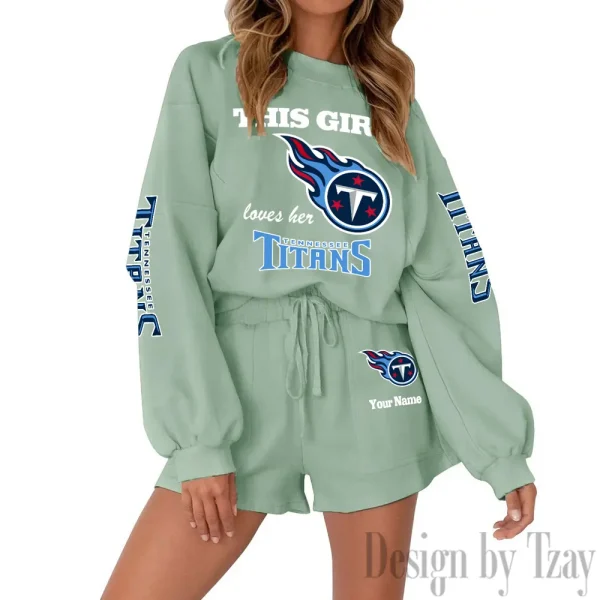Tennessee Titans Fashionable Casual Women's Sweatsuit New 2025 SPTW2POSS055 - Image 2