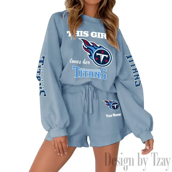 Tennessee Titans Fashionable Casual Women's Sweatsuit New 2025 SPTW2POSS055 - Image 3