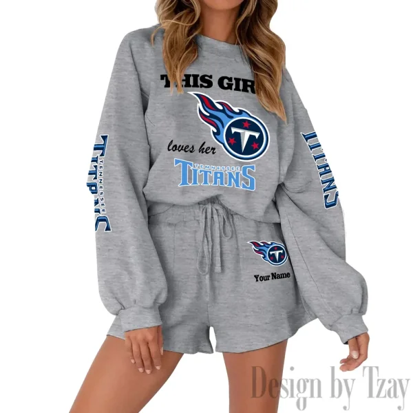 Tennessee Titans Fashionable Casual Women's Sweatsuit New 2025 SPTW2POSS055 - Image 5