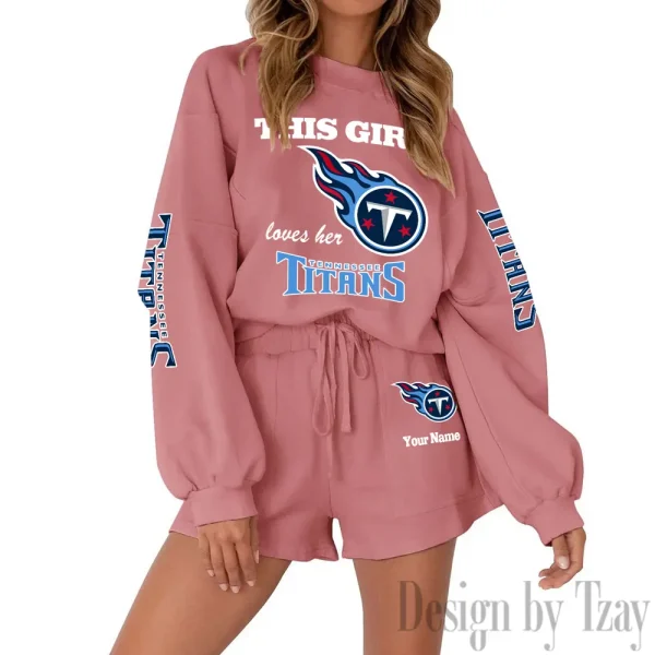 Tennessee Titans Fashionable Casual Women's Sweatsuit New 2025 SPTW2POSS055 - Image 6