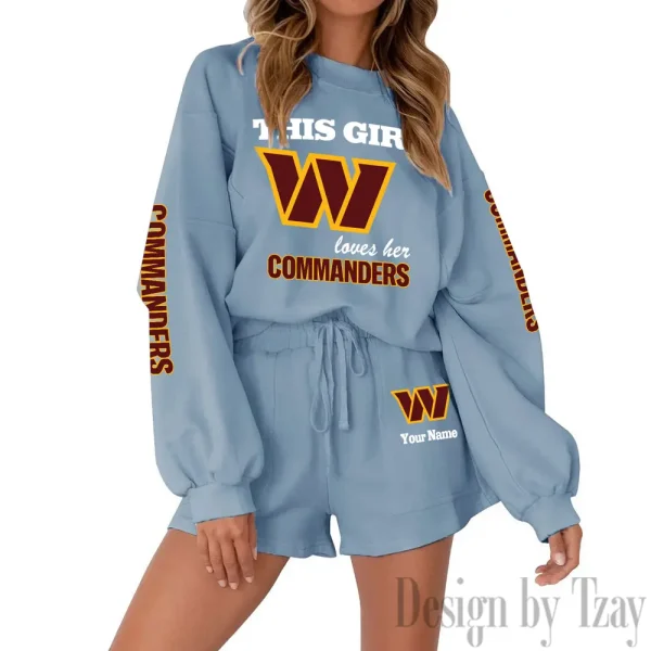 Washington Commanders Fashionable Casual Women's Sweatsuit New 2025 SPTW2POSS056 - Image 2