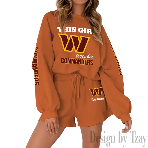 Washington Commanders Fashionable Casual Women's Sweatsuit New 2025 SPTW2POSS056 - Image 3