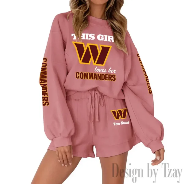Washington Commanders Fashionable Casual Women's Sweatsuit New 2025 SPTW2POSS056 - Image 7