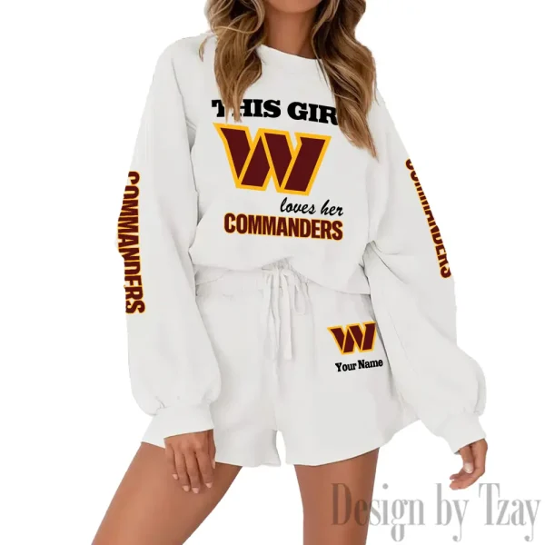 Washington Commanders Fashionable Casual Women's Sweatsuit New 2025 SPTW2POSS056 - Image 8