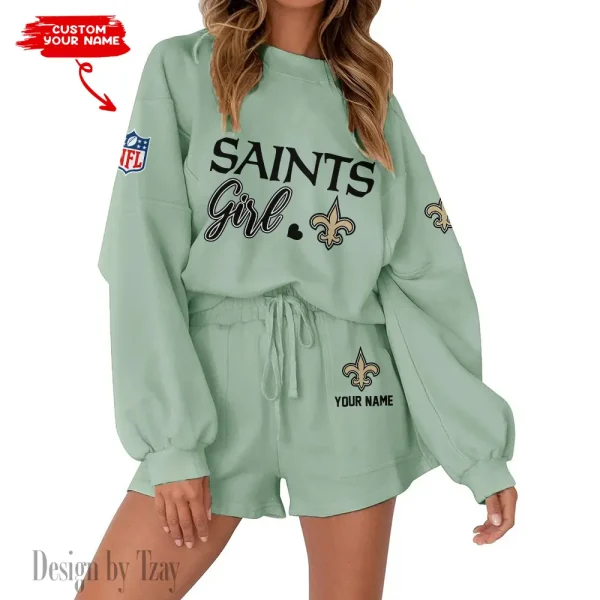 New Orleans Saints Fashionable Casual Women's Sweatsuit New 2025 SPTW2POSS087