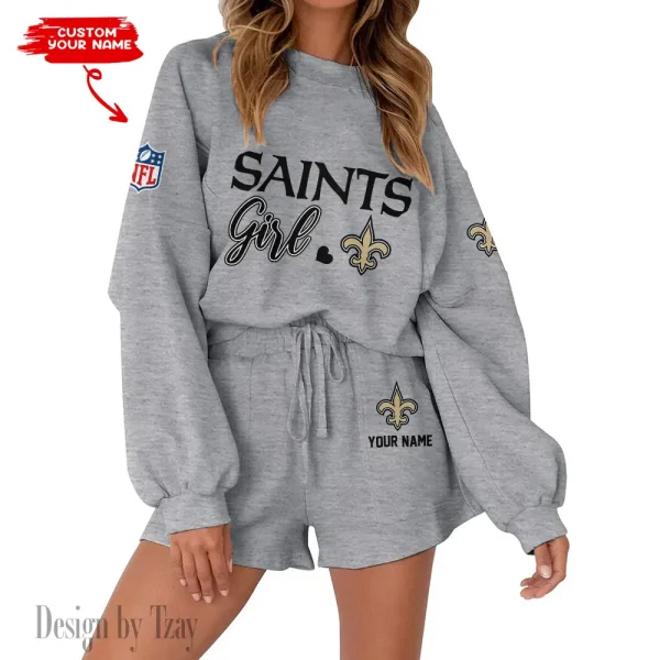 New Orleans Saints Fashionable Casual Women's Sweatsuit New 2025 SPTW2POSS087 - Image 2