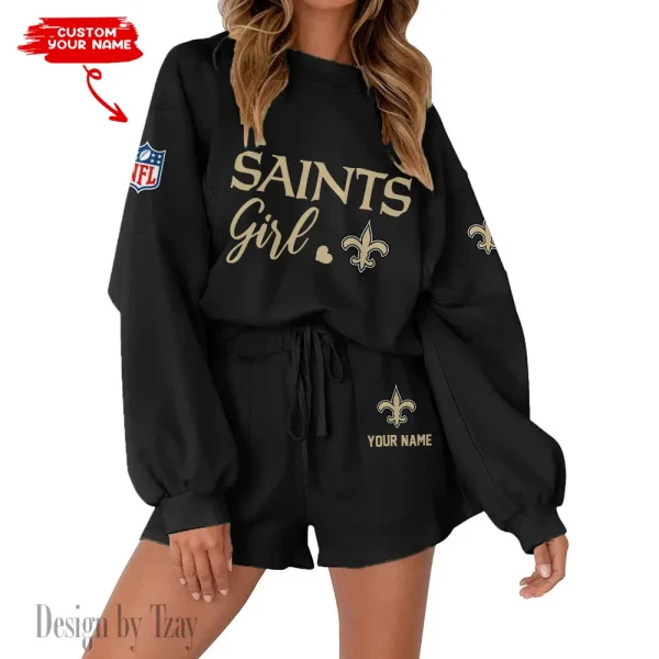 New Orleans Saints Fashionable Casual Women's Sweatsuit New 2025 SPTW2POSS087 - Image 7