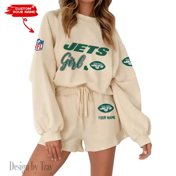 New York Jets Fashionable Casual Women's Sweatsuit New 2025 SPTW2POSS089