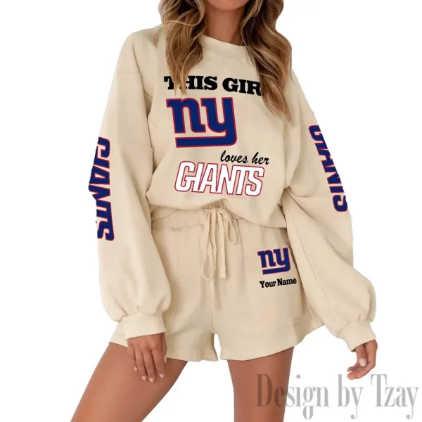 New York Giants Fashionable Casual Women's Sweatsuit New 2025 SPTW2POSS059 - Image 2