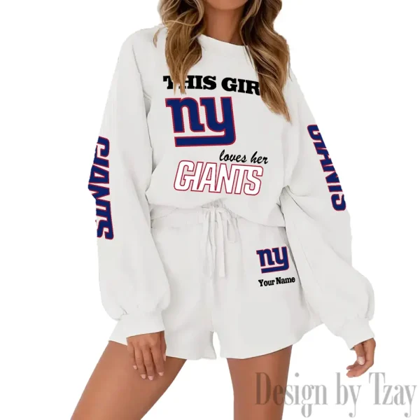 New York Giants Fashionable Casual Women's Sweatsuit New 2025 SPTW2POSS059 - Image 3
