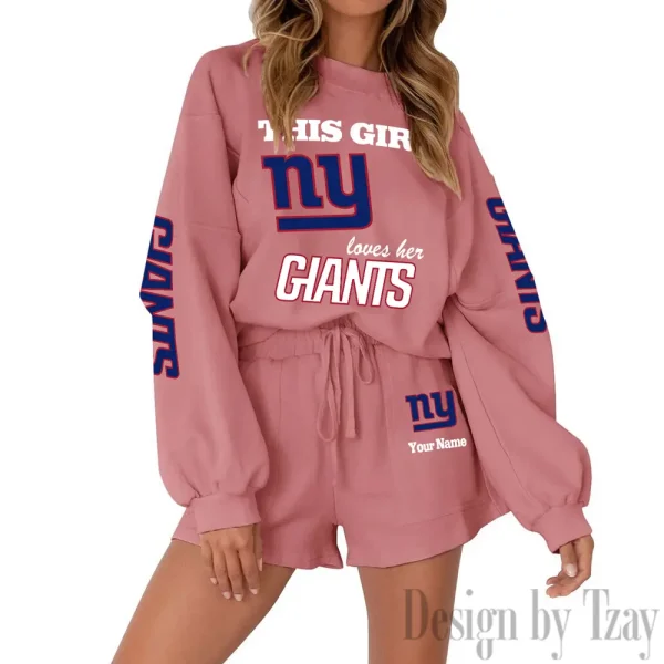 New York Giants Fashionable Casual Women's Sweatsuit New 2025 SPTW2POSS059 - Image 4