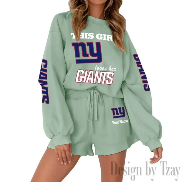 New York Giants Fashionable Casual Women's Sweatsuit New 2025 SPTW2POSS059 - Image 5
