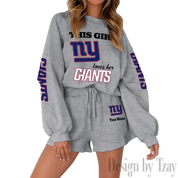 New York Giants Fashionable Casual Women's Sweatsuit New 2025 SPTW2POSS059 - Image 6