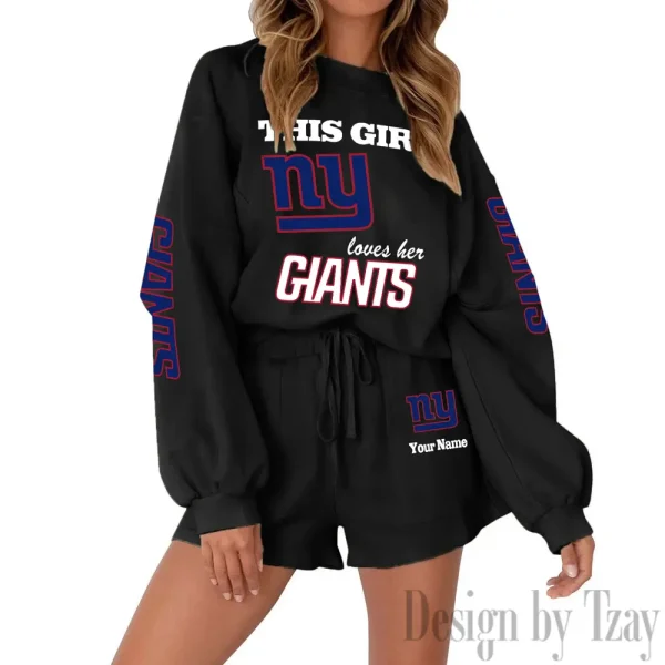 New York Giants Fashionable Casual Women's Sweatsuit New 2025 SPTW2POSS059 - Image 8