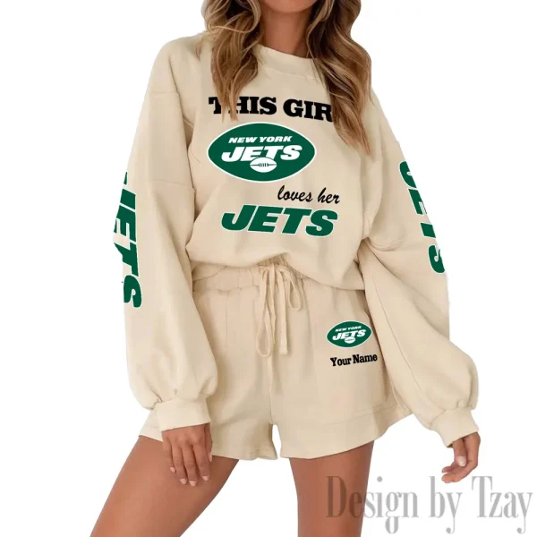 New York Jets Fashionable Casual Women's Sweatsuit New 2025 SPTW2POSS060