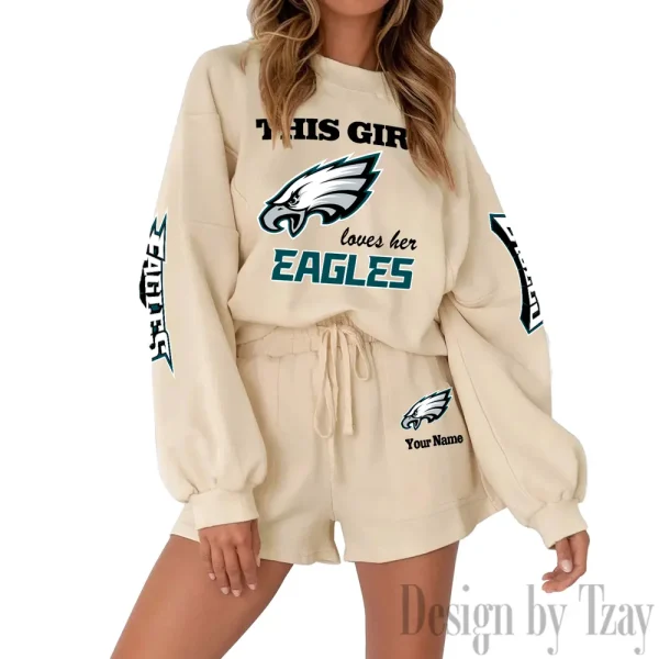 Philadelphia Eagles Fashionable Casual Women's Sweatsuit New 2025 SPTW2POSS061 - Image 2