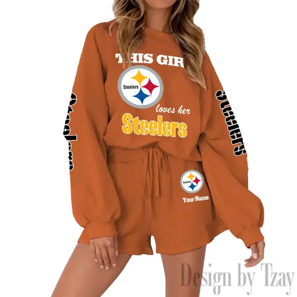 Pittsburgh Steelers Fashionable Casual Women's Sweatsuit New 2025 SPTW2POSS062