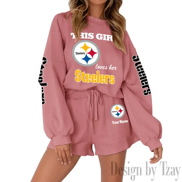 Pittsburgh Steelers Fashionable Casual Women's Sweatsuit New 2025 SPTW2POSS062 - Image 4