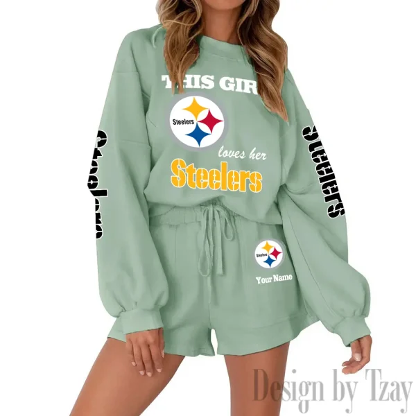 Pittsburgh Steelers Fashionable Casual Women's Sweatsuit New 2025 SPTW2POSS062 - Image 5