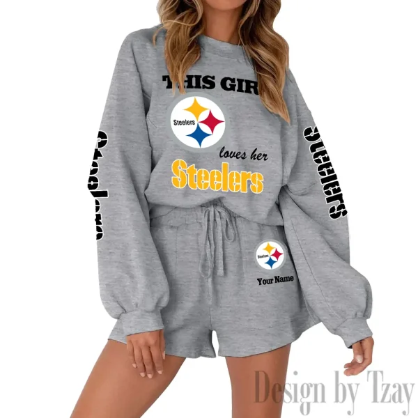 Pittsburgh Steelers Fashionable Casual Women's Sweatsuit New 2025 SPTW2POSS062 - Image 6