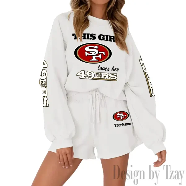 San Francisco 49ers Fashionable Casual Women's Sweatsuit New 2025 SPTW2POSS063