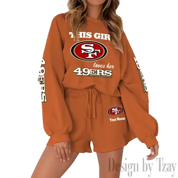 San Francisco 49ers Fashionable Casual Women's Sweatsuit New 2025 SPTW2POSS063 - Image 2