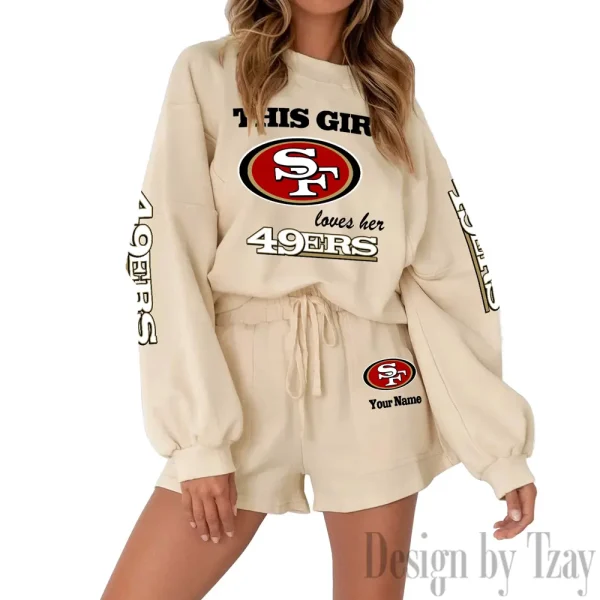 San Francisco 49ers Fashionable Casual Women's Sweatsuit New 2025 SPTW2POSS063 - Image 3