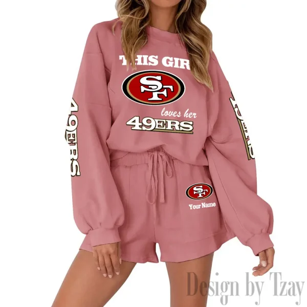 San Francisco 49ers Fashionable Casual Women's Sweatsuit New 2025 SPTW2POSS063 - Image 4