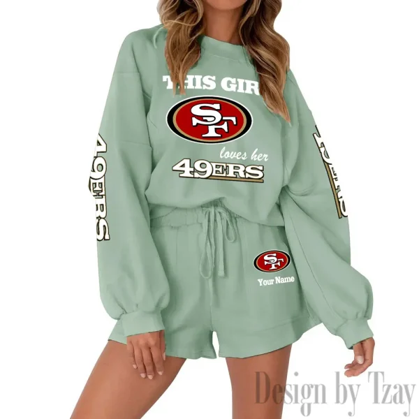 San Francisco 49ers Fashionable Casual Women's Sweatsuit New 2025 SPTW2POSS063 - Image 5