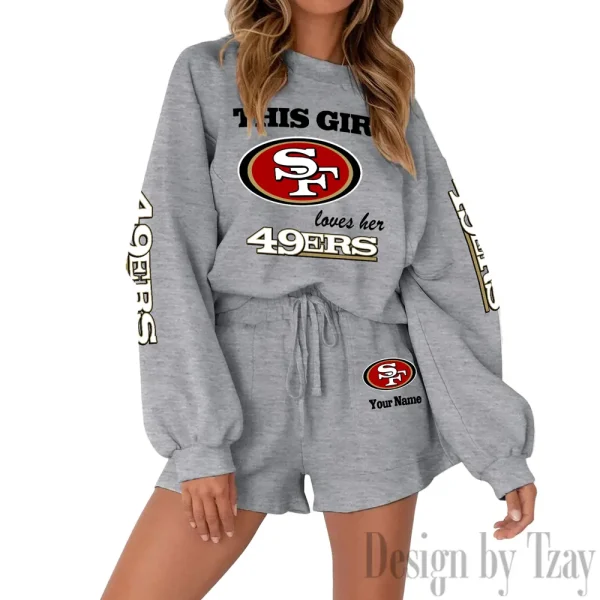 San Francisco 49ers Fashionable Casual Women's Sweatsuit New 2025 SPTW2POSS063 - Image 6
