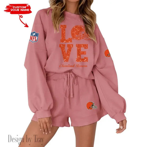 Cleveland Browns Fashionable Casual Women's Sweatsuit New 2025 SPTW2POSS104 - Image 2