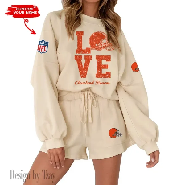 Cleveland Browns Fashionable Casual Women's Sweatsuit New 2025 SPTW2POSS104 - Image 3