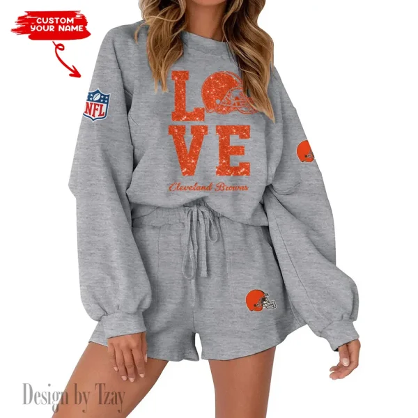 Cleveland Browns Fashionable Casual Women's Sweatsuit New 2025 SPTW2POSS104 - Image 5
