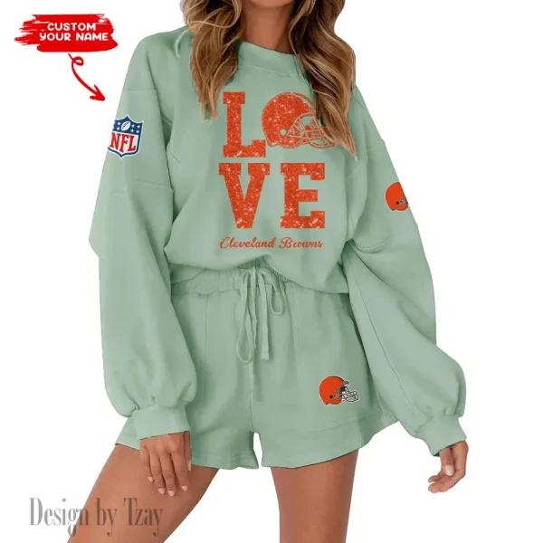 Cleveland Browns Fashionable Casual Women's Sweatsuit New 2025 SPTW2POSS104 - Image 6