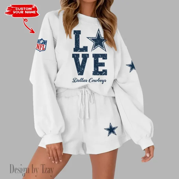 Dallas Cowboys Fashionable Casual Women's Sweatsuit New 2025 SPTW2POSS105 - Image 3