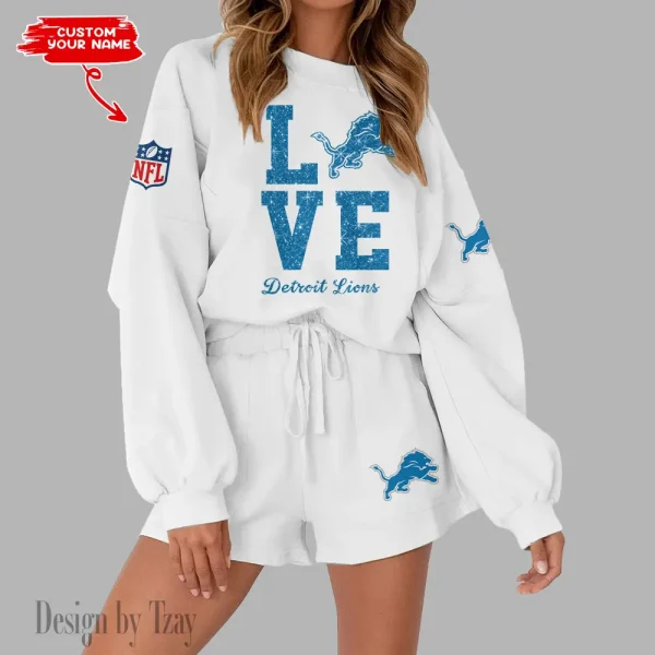 Detroit Lions Fashionable Casual Women's Sweatsuit New 2025 SPTW2POSS107 - Image 2