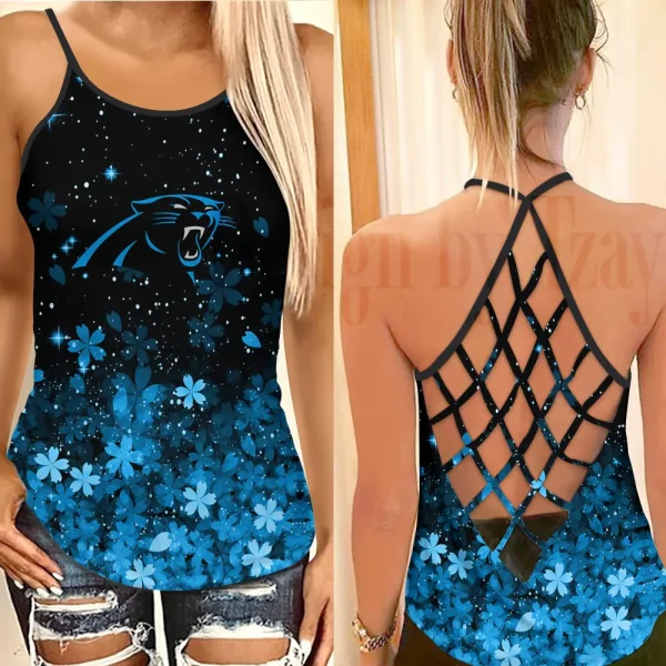 Carolina Panthers Summer Women Backless Tops Trending 2025 BGCCTANK287