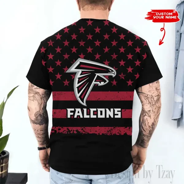 Atlanta Falcons Trendy Men's 3D Printed T-shirt Fashion O-neck 2025 AZTS1499 - Image 2