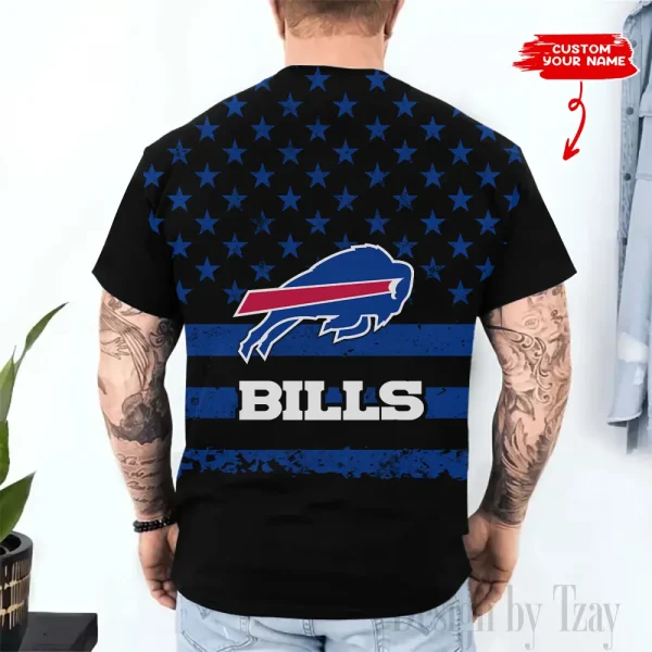 Buffalo Bills Trendy Men's 3D Printed T-shirt Fashion O-neck 2025 AZTS1501 - Image 2