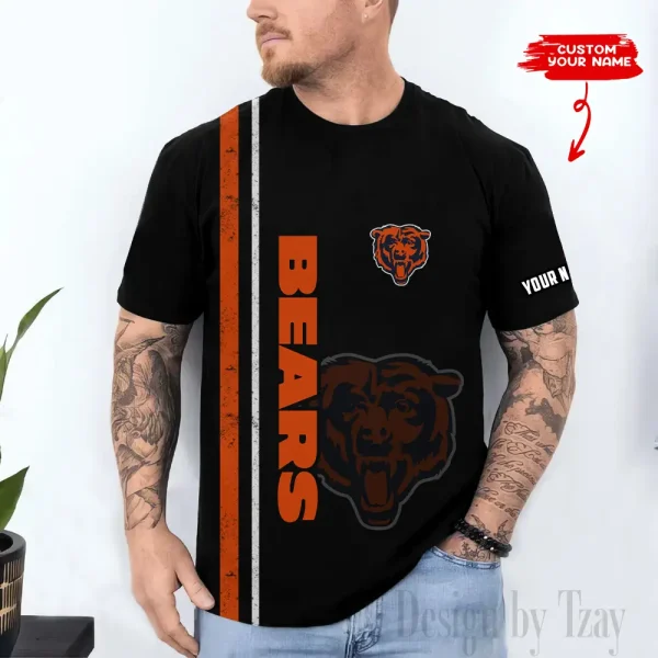 Chicago Bears Trendy Men's 3D Printed T-shirt Fashion O-neck 2025 AZTS1503