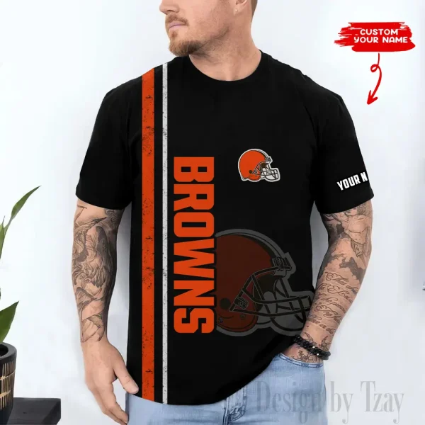 Cleveland Browns Trendy Men's 3D Printed T-shirt Fashion O-neck 2025 AZTS1505