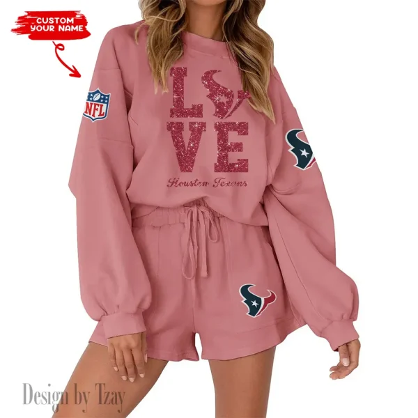 Houston Texans Fashionable Casual Women's Sweatsuit New 2025 SPTW2POSS109