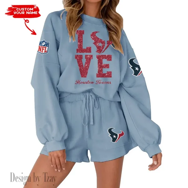 Houston Texans Fashionable Casual Women's Sweatsuit New 2025 SPTW2POSS109 - Image 3